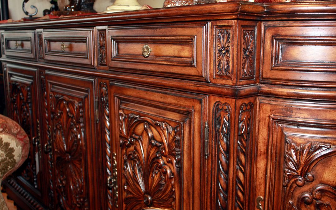Carved cabinet detail